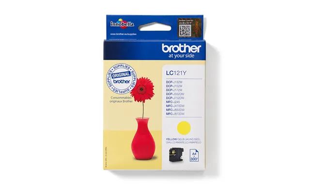 Brother Lc-121y Ink Cartridge Yellow. 300 Pages Iso Iec 24711 3