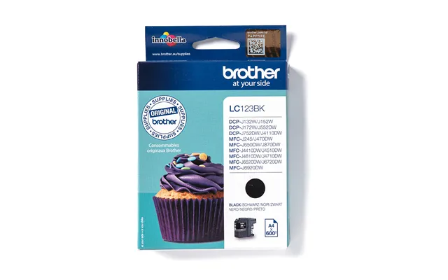 Brother Lc-123bk Ink Cartridge Black. 600 Pages Iso Iec 24711 11ml For