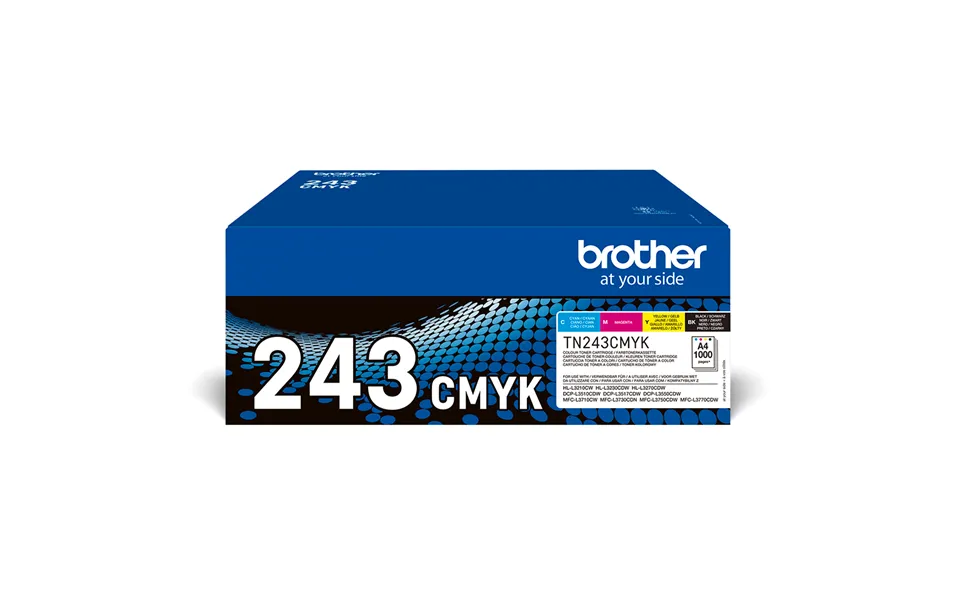 Brother Tn-243cmyk Toner Multipack Bk.c.m.y. 4x1k Pages Iso Iec 19752