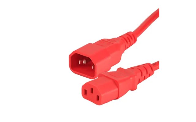 Cablenet 0.5m Iec C14 - Iec C13 Red Pvc 0.75mm Power Leads
