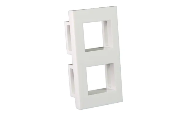 Cablenet 2 Port Fascia For Keystone Jack Unshuttered 25mm X 50mm