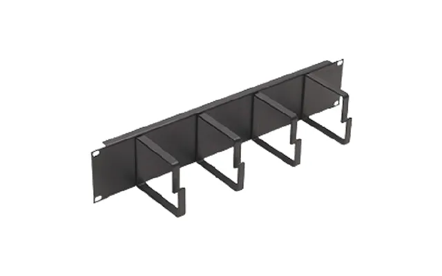 Cablenet 2u 4 Ring Cable Management Bar 100mm Rings Black
