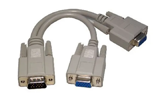 Cables Direct Svga Splitter Cable. 20cm Vga Cable 0.2 M Vga D-sub 2