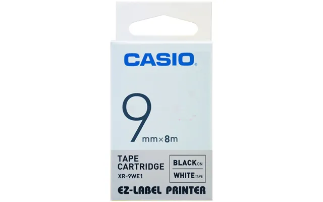 Casio Xr-9we1 Ribbon Black On White 9mm X 8m For Casio Labelprinter 6-