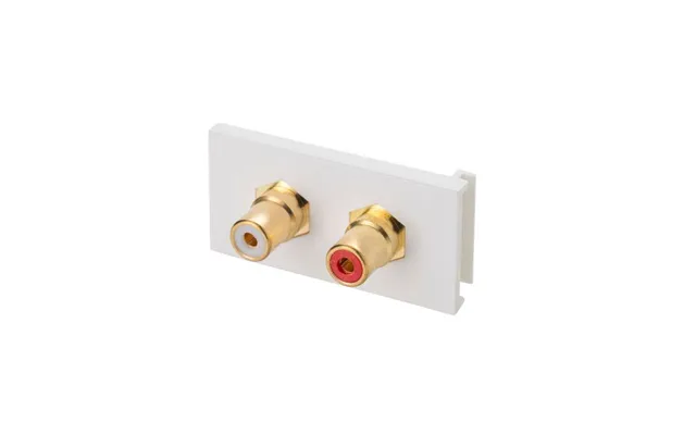 Connektgear Av Snap-in 2 X Rca Phono Module 25 X 50mm - Socket To Sock
