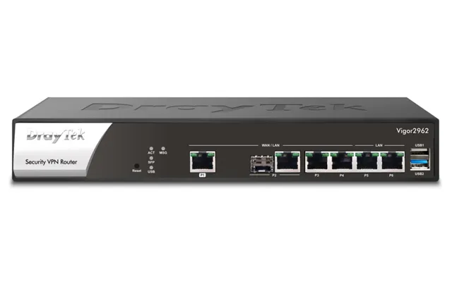 Draytek Vigor 2962 Wired Router 2.5 Gigabit Ethernet Black. White