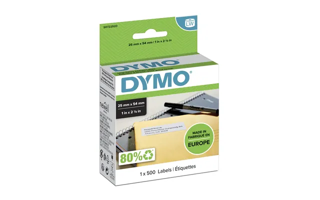 Dymo 11352 S0722520 Directlabel-etikettes. 500 Pages 54mm X 25mm For D
