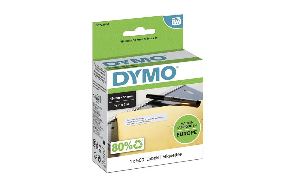 Dymo 11355 S0722550 Directlabel-etikettes 19mm X51mm For Dymo 400 Duo