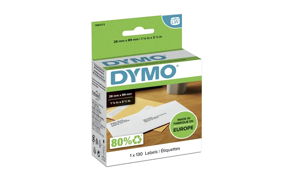 Dymo 1983173 Directlabel-etikettes White 28mm X 89mm Pack 130 For Dymo