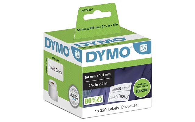 Dymo 99014 S0722430 Directlabel-etikettes White 101mm X 54mm For Dymo