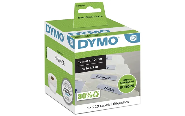 Dymo 99017 S0722460 Directlabel-etikettes 50mm X 12mm For Dymo 400 Duo