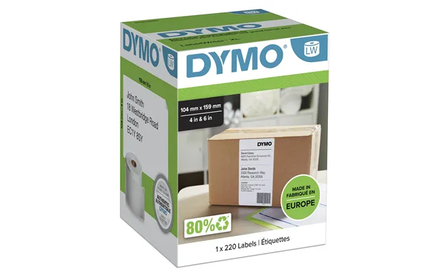 Dymo S0904980 Directlabel-etikettes Xl White 104mm X159mm Pack 220 For