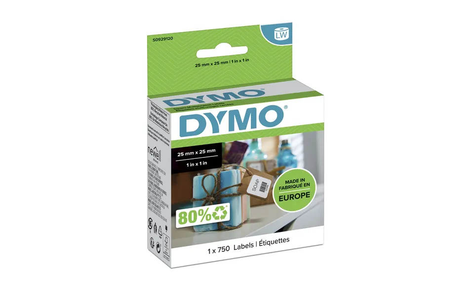 Dymo S0929120 Directlabel-etikettes White 25mm X25 Mm For Dymo Lw 550