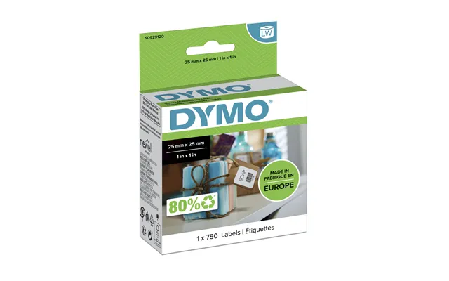 Dymo S0929120 Directlabel-etikettes White 25mm X25 Mm For Dymo Lw 550