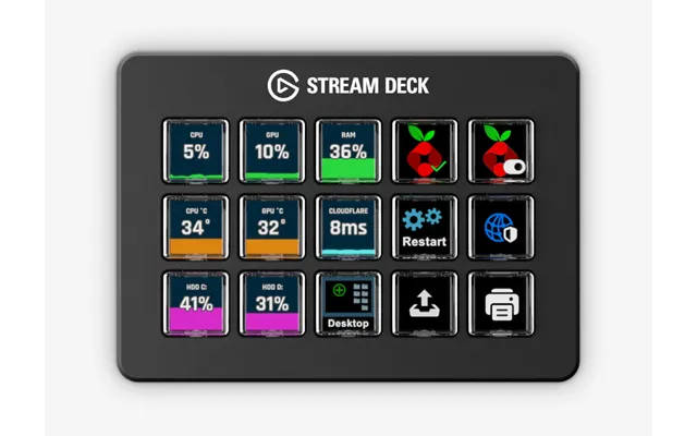 Elgato Stream Deck Scissor Keys Black 15 Buttons