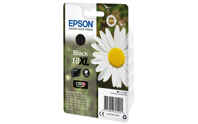 Epson C13t18114012 18xl Ink Cartridge Black High-capacity. 470 Pages 1