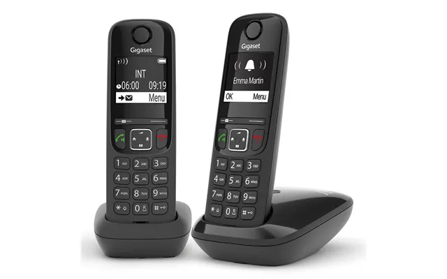 Gigaset As690 Duo Analog Dect Telephone Caller Id Black