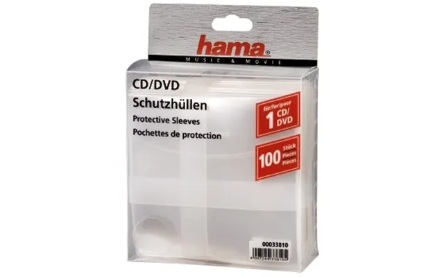 Hama Cd Dvd Protective Sleeves. Pack Of 100 100 Discs Transparent