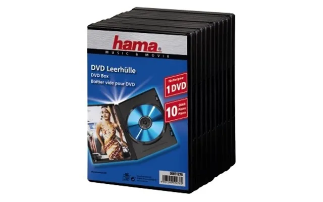 Hama Standard Dvd Jewel Case. Pack Of 10. Black
