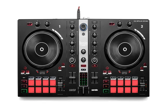 Hercules Inpulse 300 Mk2 Vinyl Scratcher Black. Red