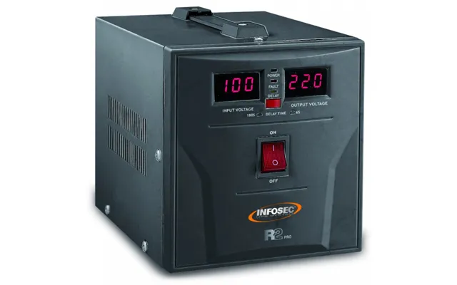 Infosec R2 Pro 1500 Voltage Regulator 2 Ac Outlet S 72 - 290 V Black