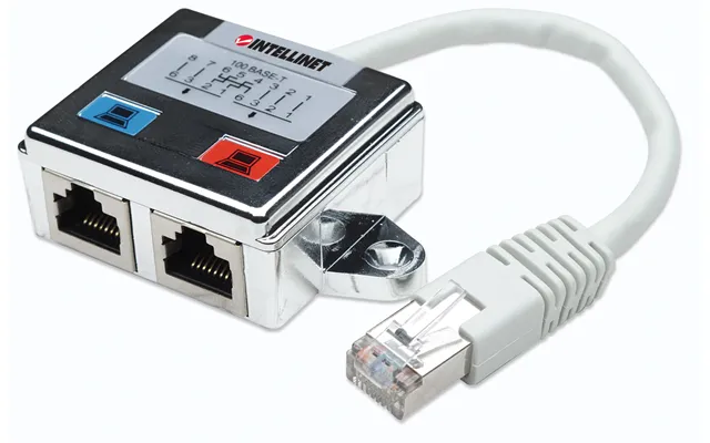 Intellinet 2-port Modular Distributor. Cat5e. Ftp. Allows Two Rj45 Por