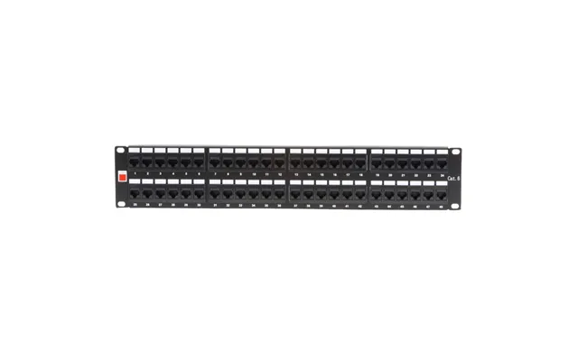 Lindy 19' Cat6 2u 48 Port Rj-45 Patch Panel. Unshielded. Black