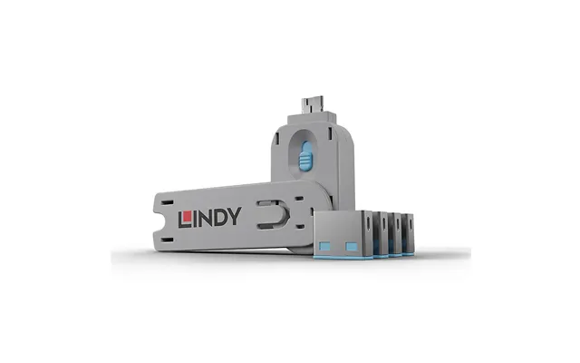 Lindy Usb Port Blocker - Pack Of 4. Colour Code Blue