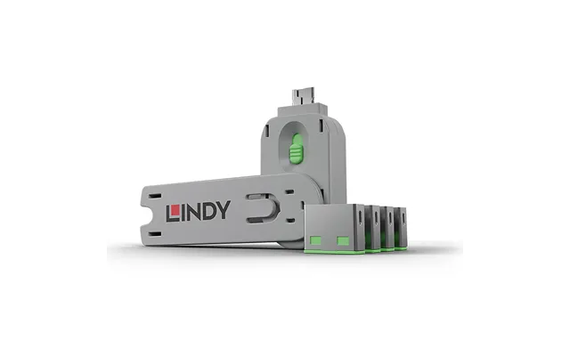 Lindy Usb Port Blocker - Pack Of 4 Colour Code Green
