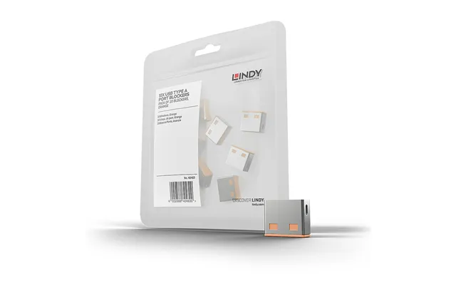 Lindy Usb Port Blocker Without Key - Pack Of 10. Colour Code Orange