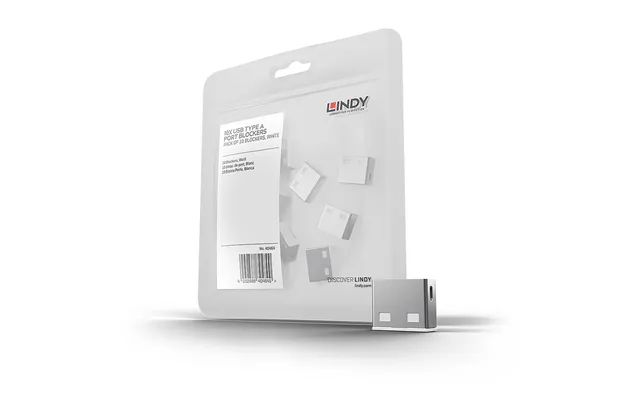 Lindy Usb Port Blocker Without Key - Pack Of 10. Colour Code White