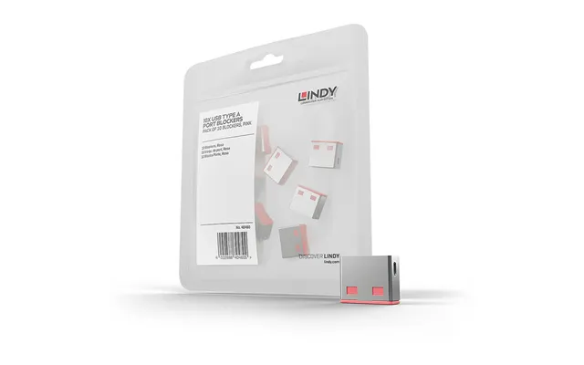 Lindy Usb Port Blocker Without Key - Pack Of 10. Pink