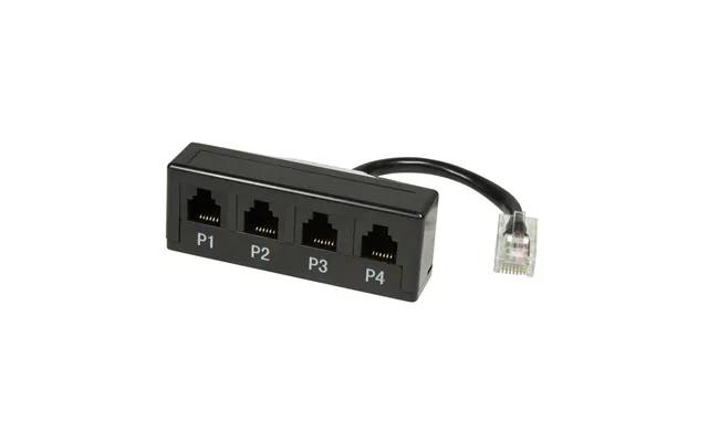 Logilink 0.1m Rj45 4xrj11 Telephone Splitter Black