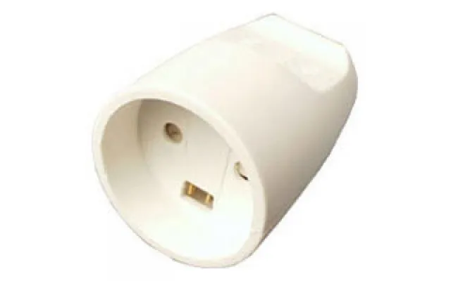 Microconnect Extender With Earth. Straight. White. 10a-250v. Power Plu
