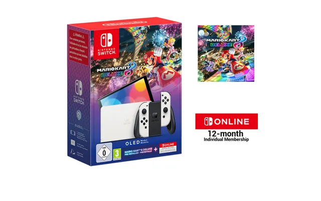 Nintendo Switch Oled Mario Kart 8 Deluxe Switch Online 12 Months P