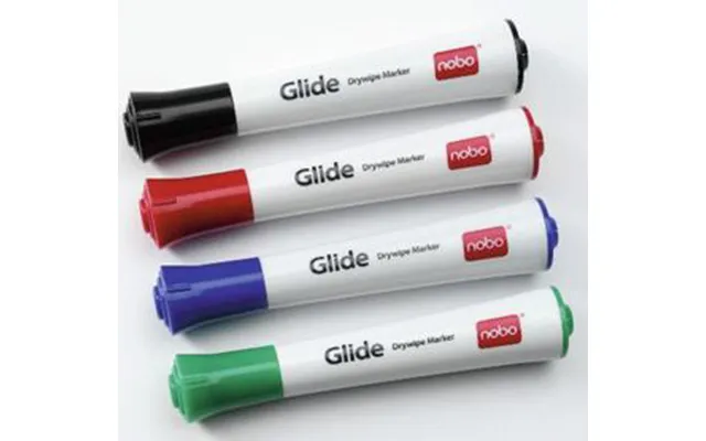 Nobo Glide Whiteboard Pens Fine Tip 4 Pack
