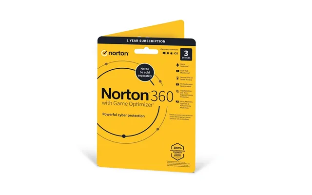 Norton 360 With Game Optimizer. Antivirus For 3 Devices. 1-year Subscr