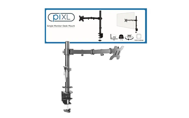 Pixl Single Arm Monitor Mount Stand 68.6 Cm 27 Black