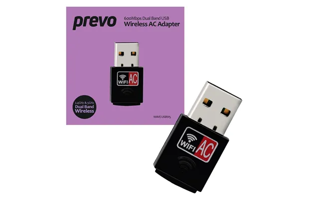 Prevo Usbw5 600mbps Ac600 Dual Band Usb Wireless Ac Network Adapter