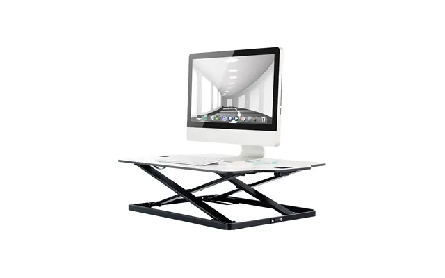 Properav Slim Profile Sit Stand Up Desktop Workstation With 12 Height