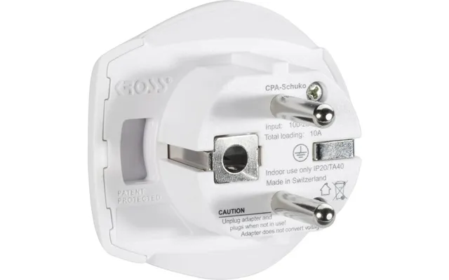 Skross 1.500211-e Power Plug Adapter Universal Type C Europlug White