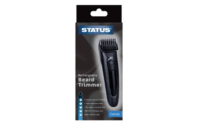 Status Cannes Rechargeable Hair Clippers - Black