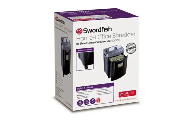 Swordfish 1000xc Paper Shredder Cross Shredding 69 Db 22 Cm Black