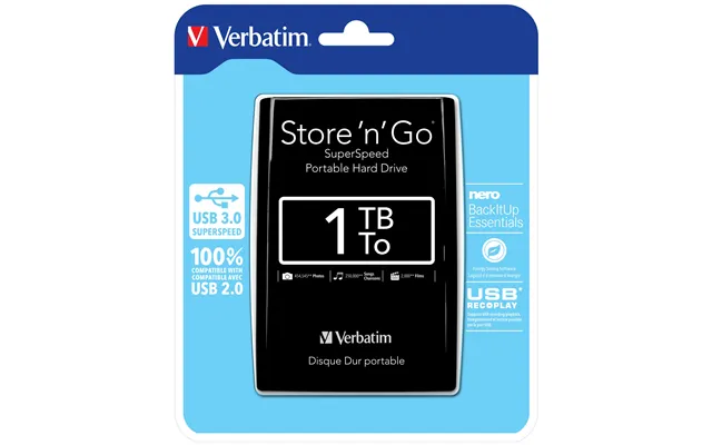 Verbatim Store 'n' Go Usb 3.0 Portable Hard Drive 1tb Black product image