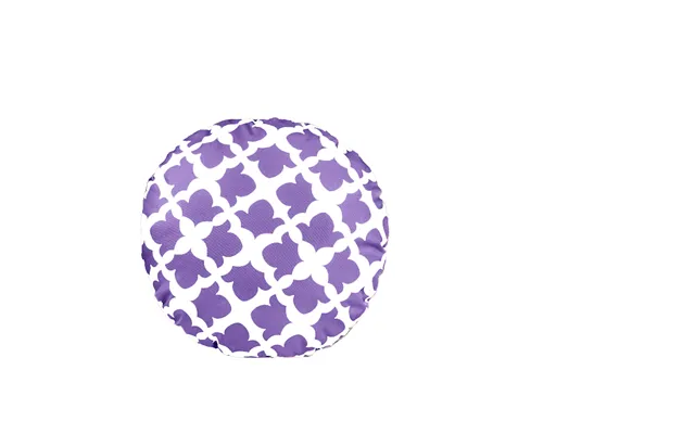Arabesque Print Outdoor Scatter Cushions Garden Decorative Square Pillows Water Resistant - Printed Purple Round Cushion product image