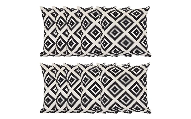 Cotton Canvas Scatter Cushions Printed Garden Cushions Water Resistant - Jungle Aztec Packs Of 10