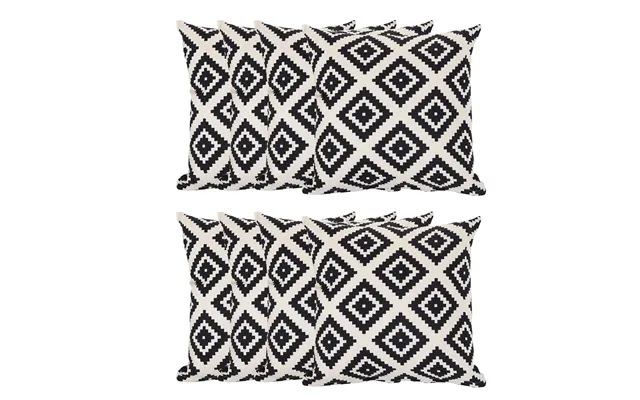 Cotton Canvas Scatter Cushions Printed Garden Cushions Water Resistant - Jungle Aztec Packs Of 8