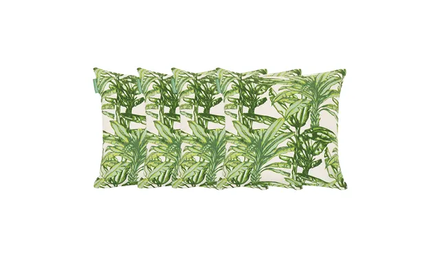 Cotton Canvas Scatter Cushions Printed Garden Cushions Water Resistant - Jungle Fern Packs Of 4