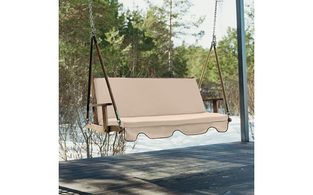 Outdoor 3-seater Replacement Swing Cushion Garden Hammock Bench Replacement Cushion Seat - Stone product image