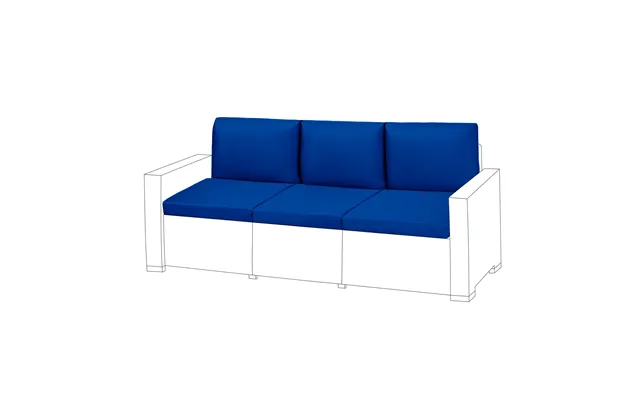 Outdoor Water-resistant Rattan Furniture Cushions Garden California Sofa Cushion Pads Set - Blue 6 Piece Set product image